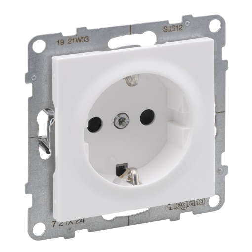 Suno - Tomada 2PT tipo "sch", ligadores parafusos, Branco