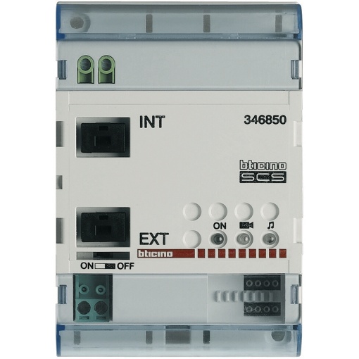 Interface apartamento áudio  vídeo 2F - 4 módulos DIN