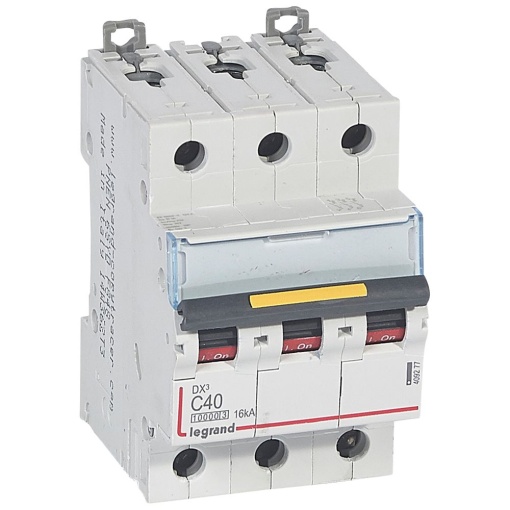 Disjuntores DX3 - 10000A16kA - 3P - 400 V - 40A - curva C - 3 módulos