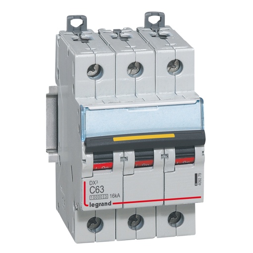 Disjuntores DX3 - 10000A16kA - 3P - 400 V - 63A - curva C - 3 módulos