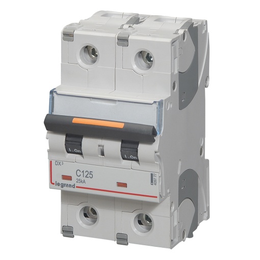 Disjuntores DX3 - 25kA - 2P - 230400 V - 125 A - curva C - 2 módulos