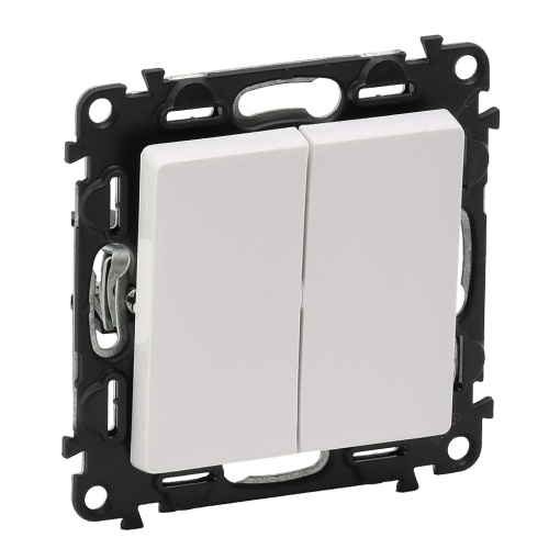 Valena Life - Comutador de lustre - 10 AX 250 V - com tecla - branco