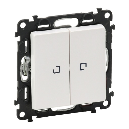 Valena Life - Comutador de lustre luminoso - 10 AX 250 V - branco