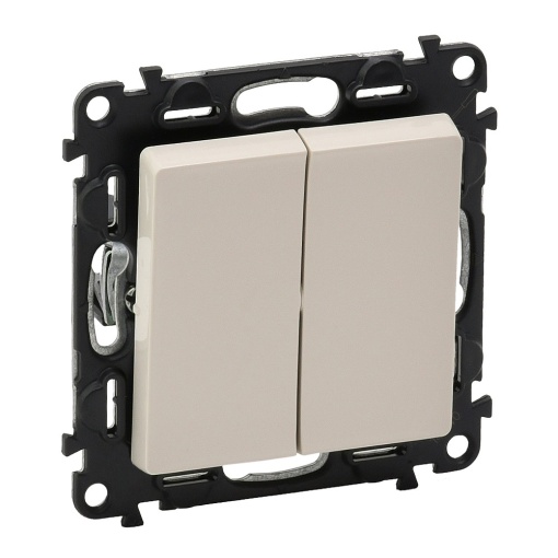 Valena Life - Comutador lustre - 10 AX 250 V - com tecla - creme