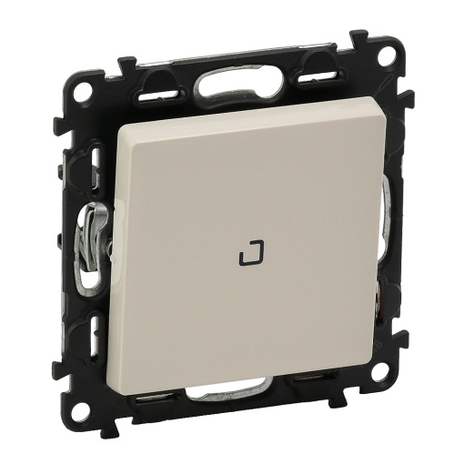 Valena Life - Botão com contacto NANF luminoso - 12 V - 6 A - 250 V - creme