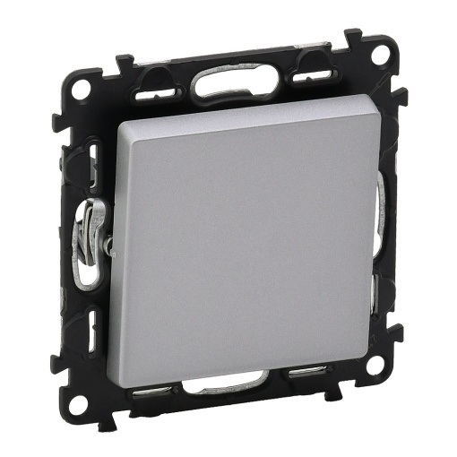 Valena Life - Interruptor simples - 10 AX 250 V - com tecla - alumínio