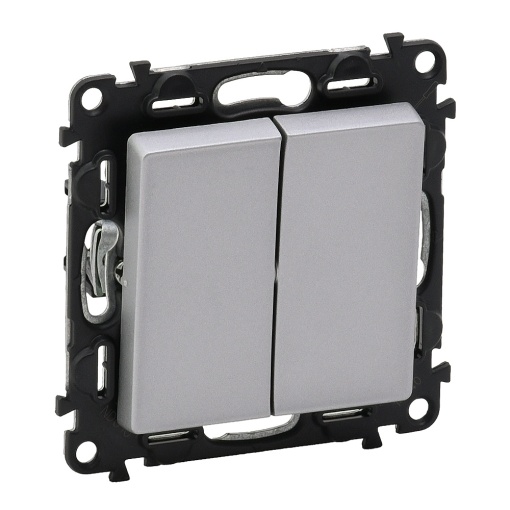 Valena Life Botão ccontacto NANF duplo 6A 250 V alumínio
