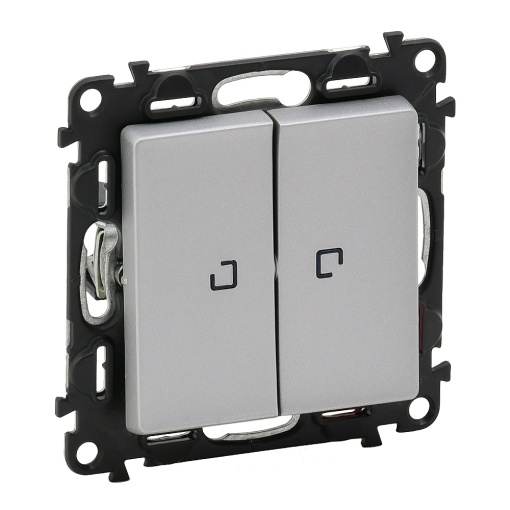 Valena Life - Comutador de lustre luminoso - 10 AX 250 V - alumínio