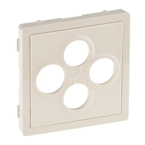 Valena Life - Centro para tomada TV-R-SAT-SAT - creme