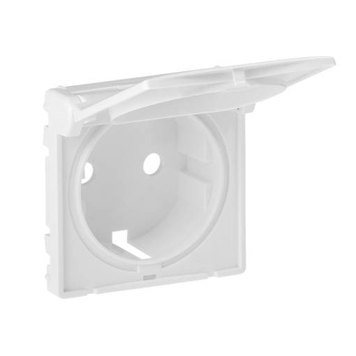 Valena Life - Centro para tomada 2PT Schuko com tampa - Branco