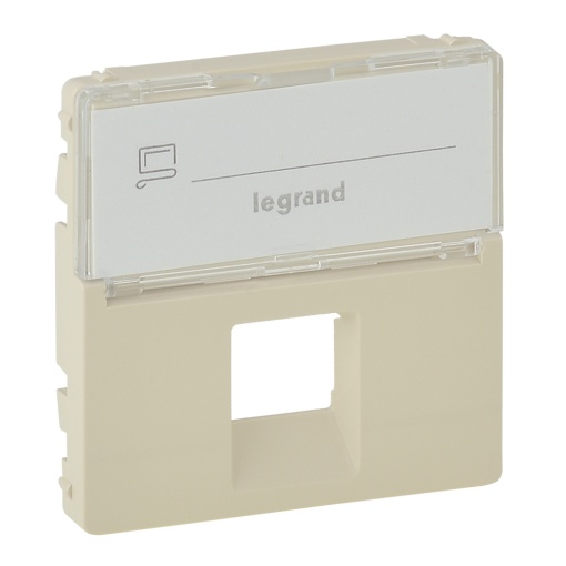 Valena Life - Centro para 1 x RJ45 com porta-etiquetas - Creme