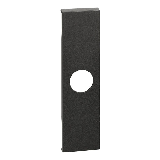 Living Now - Centro p tomada TV e obturador c saída de cabos - 1 mód. - Preto