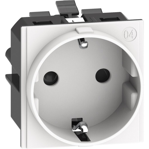 Living Now - Tomada 2PT tipo "sch" 16A - 250V lig. automáticos - 2 mód - Branco