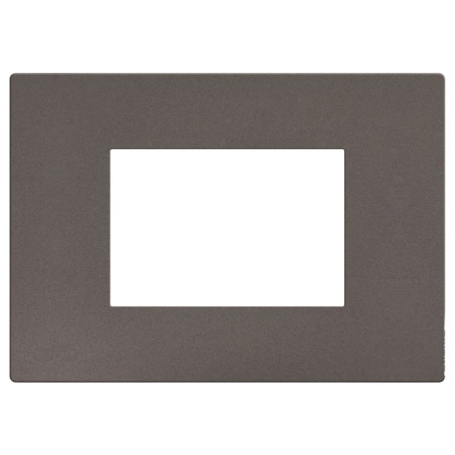 Light Now - Quadro de acabamento - 3 módulos  - Moka Stone