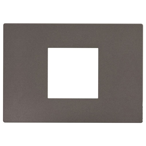 Light Now - Quadro de acabamento - 2 módulos centrados - Moka Stone