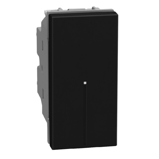 Light Now - Comutador escada axial iluminável - 10 AX-250 V - 1 módulo - Dark