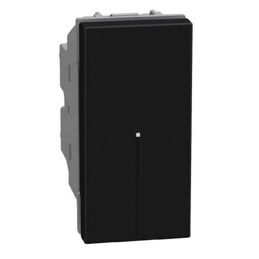 Light Now - Botão de pressão axial iluminável - 10 A-250 V - 1 módulo - Dark