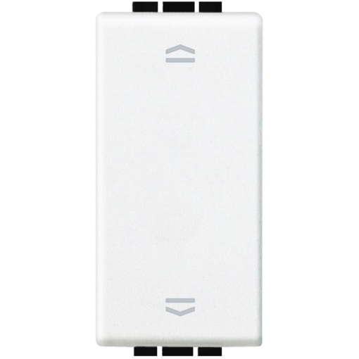 Livinglight - Comutador duplo 1-0-2 para comandar estores - Branco - 1 módulo