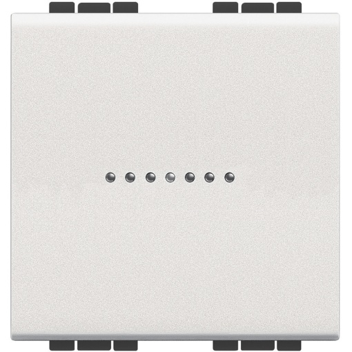 Livinglight - Interruptor iluminável - Comando axial - Branco, 2 módulos