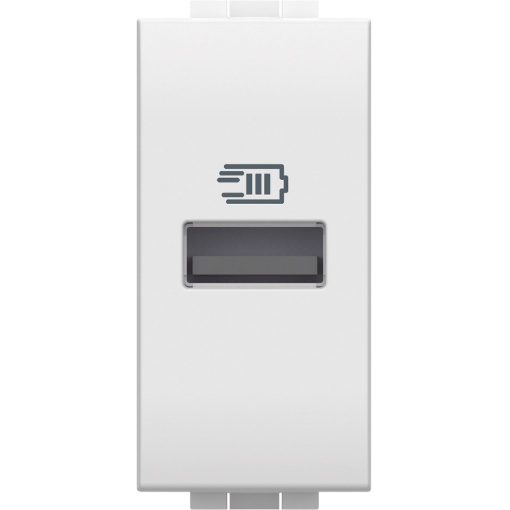 Livinglight - Tomada carregadora 1 x USB Tipo-A 3 A - Branco, 1 módulo
