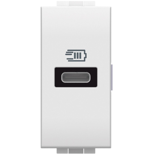 Livinglight - Tomada 1 x USB Tipo-C, 20W, Power Delivery - Branco - 1 módulo