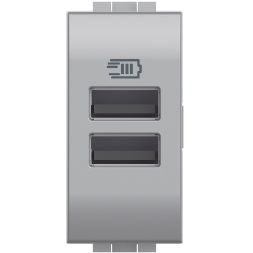 Livinglight - Tomada carregadora 2 x USB Tipo-A 3 A - Tech, 1 módulo