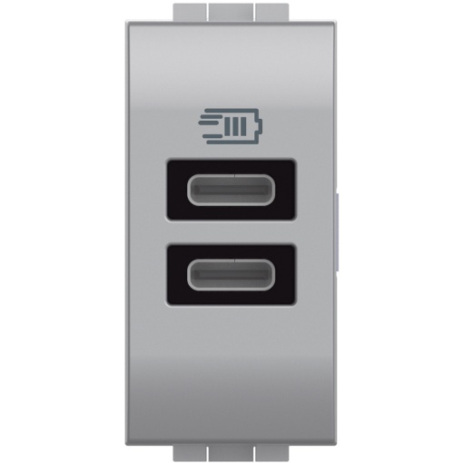 Livinglight - Tomada carregadora 2 x USB Tipo-C 3 A - Tech, 1 módulo