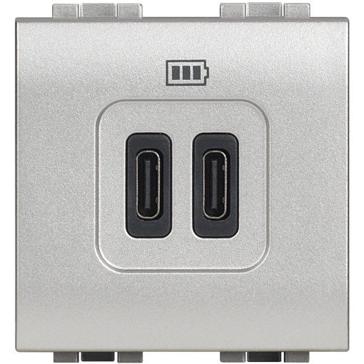 Livinglight - Tomada carregadora 2 x USB Tipo-A - Tech, 2 módulos