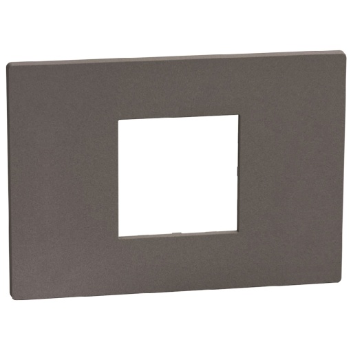 Light Now - Quadro de acabamento - 2 módulos centrados - Moka Stone