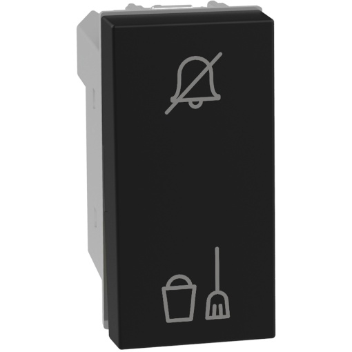 Light Now - Comando duplo para quarto de hotel - 1 módulo - Dark