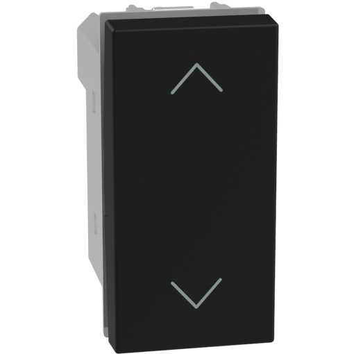 Light Now - Botão duplo para estores - 10A-250V - com bloqueio - 1 mód - Dark