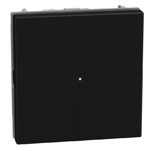 Light Now - Comutador escada axial iluminável - 10 AX-250 V - 2 módulos - Dark