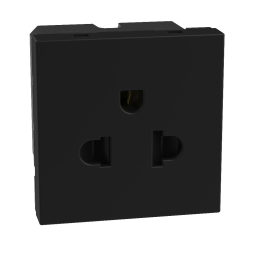 Light Now - Tomada 2PT standard EuroUS - 16A250V - 2 módulos - Dark