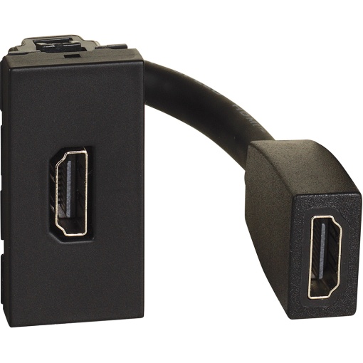 Light Now - Tomada HDMI - 1 módulo - Dark