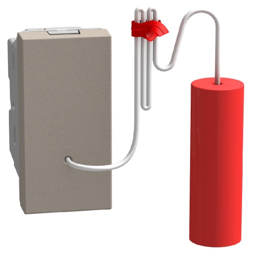 Light Now - Botão de cordão 1P NANF - 10A 250 V - 1 módulo - Stone