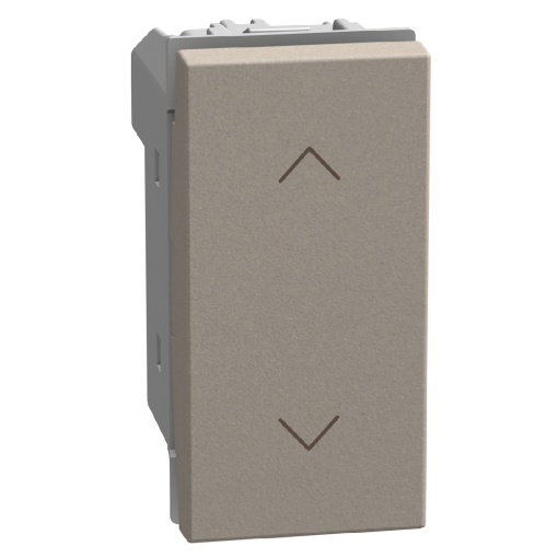 Light Now - Botão duplo para estores - 10A-250V - com bloqueio - 1 mód - Stone