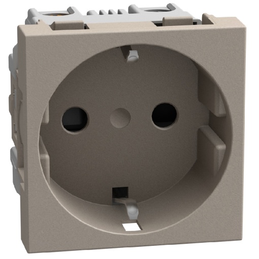 Light Now - Tomada 2PT tipo sch - 16A250V - lig.parafusos - 2 mód - Stone 