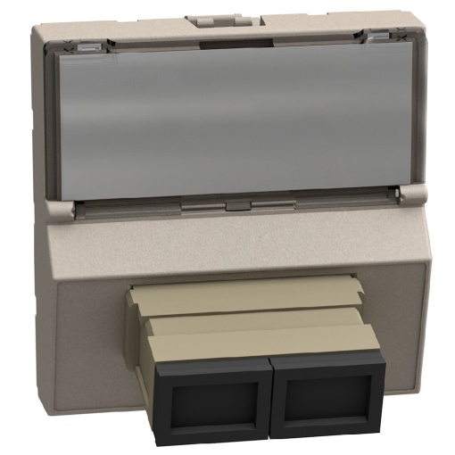 Light Now - Tomada para fibra ótica - SC - 2 módulos - Stone