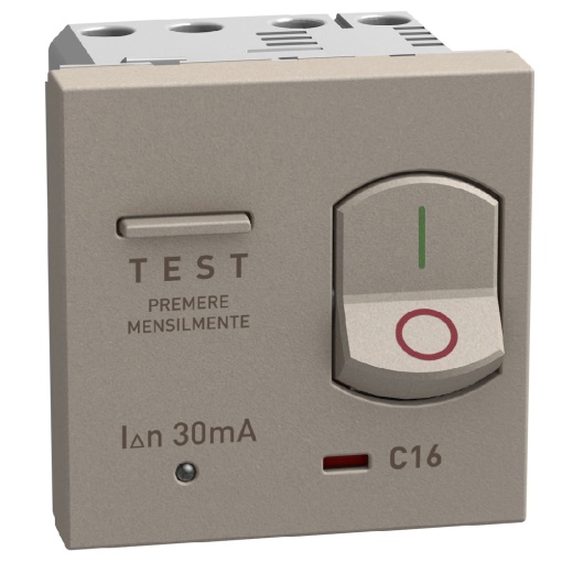 Light Now - Disjuntor diferencial 1PN 16A 30mA - 230V AC - Curva C - Stone