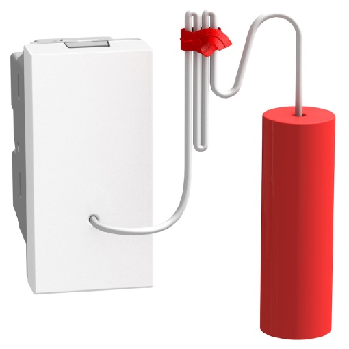 Light Now - Botão de cordão 1P NANF - 10A 250 V - 1 módulo - White