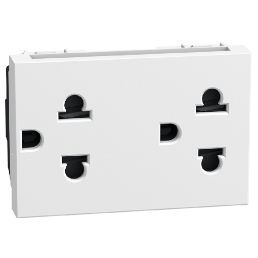 Light Now - Tomada 2PT standard EuroUS - 16A250V - 3 módulos - White