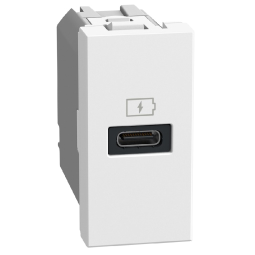 Light Now - Tomada carregadora USB Tipo C Power Delivery 20W - 1 módulo- White