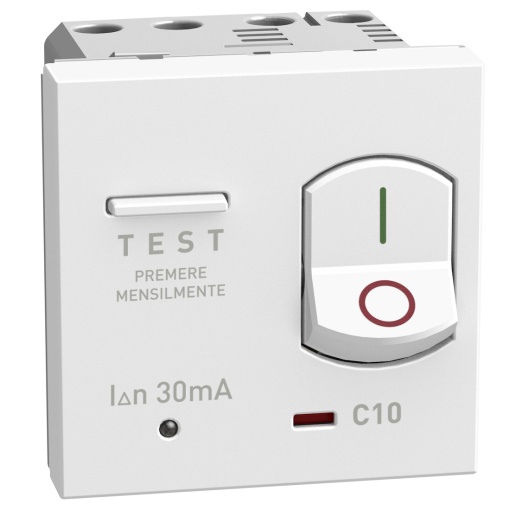 Light Now - Disjuntor diferencial 1PN 10A 30mA - 230V AC - Curva C - White