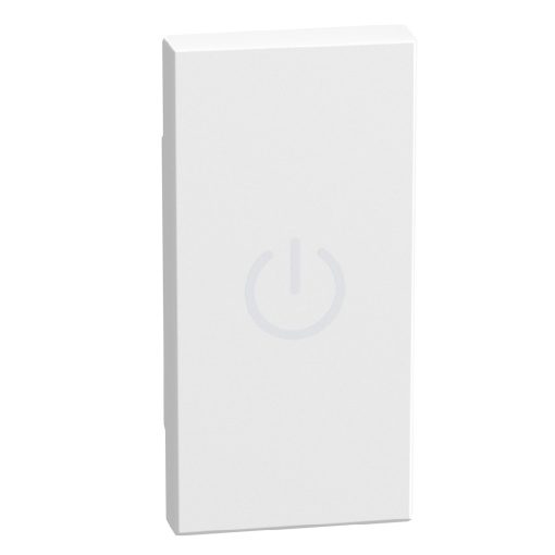 Light Now - Tecla axial com símbolo caldeira - 1 módulo - White