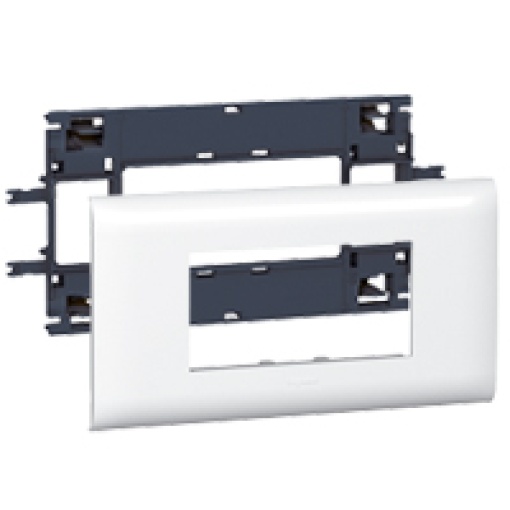 Calha DLP - Quadros Mosaic de 4 módulos - Para tampa de 85 mm - Branco