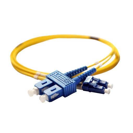 Cordões óticos monomodo OS1OS2 9125 μm SCLC duplex - comprimento 2 m