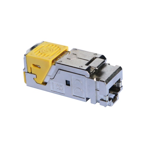 LCS3 - Conjunto 6 conectores RJ 45 cat. 6A para painel plano e em ângulo - STP
