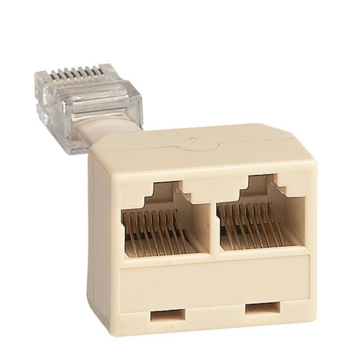 Adaptador RJ 45 - dupla tomada