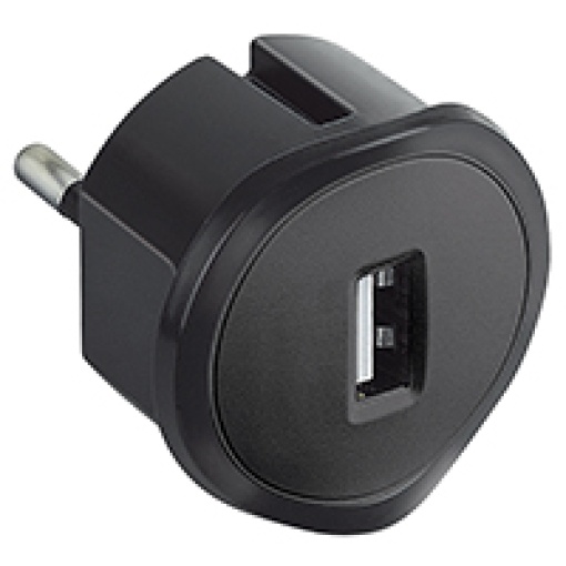 Ficha para carregamento 1 x USB - Preto