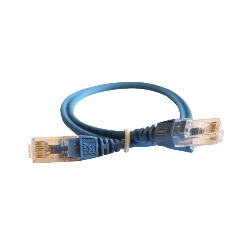 LCS3 - Cordões RJ 45 cat. 6 UUTP impedância blindada 100 Ω -LSZH - azul - 0,5m